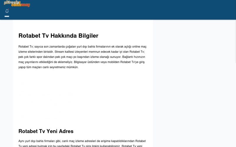 Rotabet Tv Tv İzle