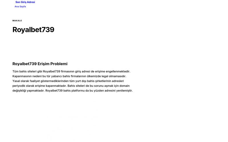 Royalbet739 - Son Giriş Adresi