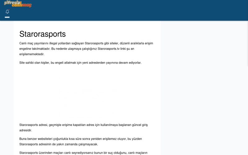 Starorasports Giriş Adresi