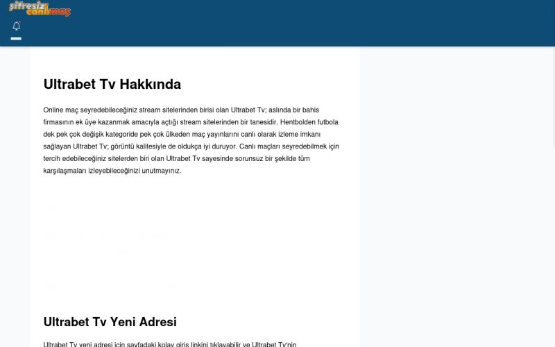 Ultrabet Tv TV Maç Yayınları