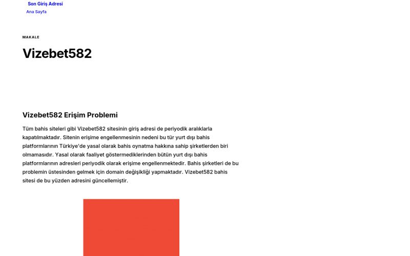 Vizebet582 - Son Giriş Adresi