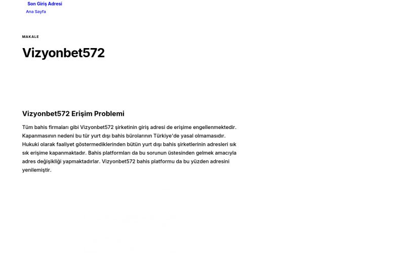 Vizyonbet572 - Son Giriş Adresi